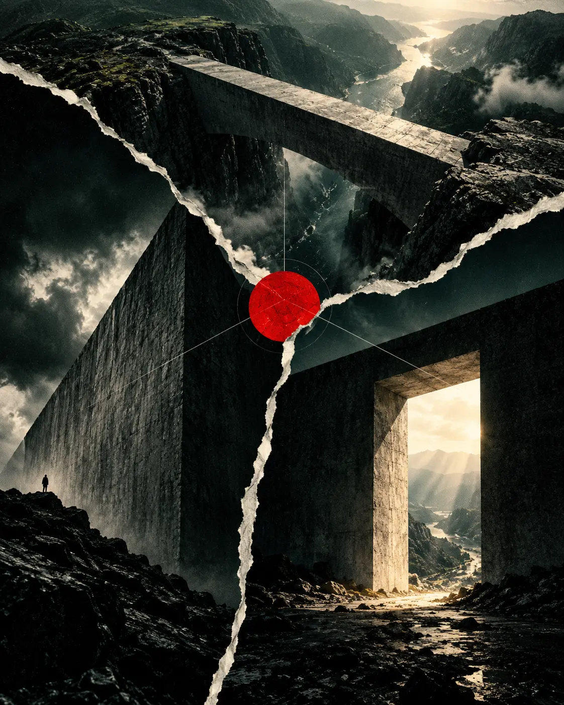 O mesmo obstáculo transforma se em parede, porta e ponte quando muda a perspetiva